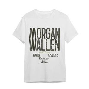 White Short-Sleeve Graphic Tee with Bold Front Print